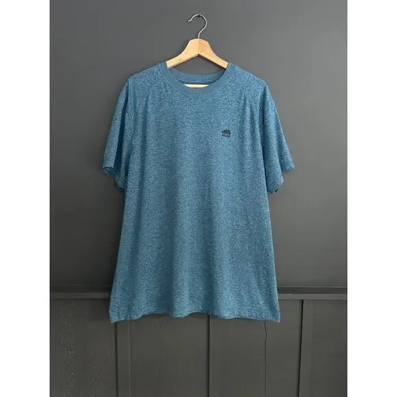 Roots Canada Blue Heather Activewear Workout Mens T Shirt Top Size XL - Picture 1 of 8